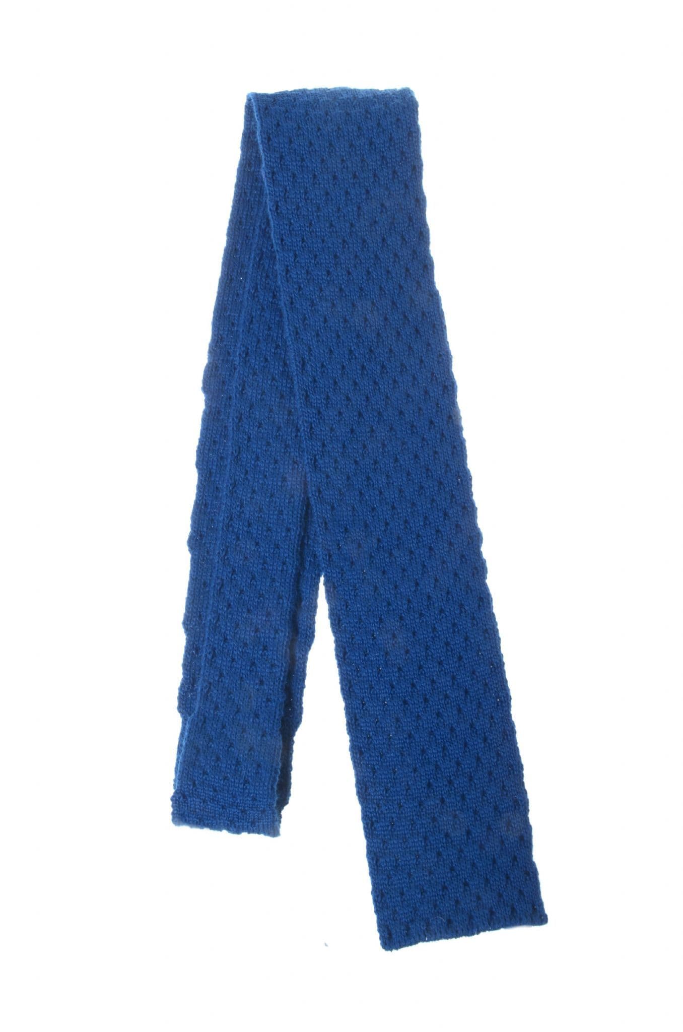 House Of Cheviot Honeycombe Necktie - Mid Blue