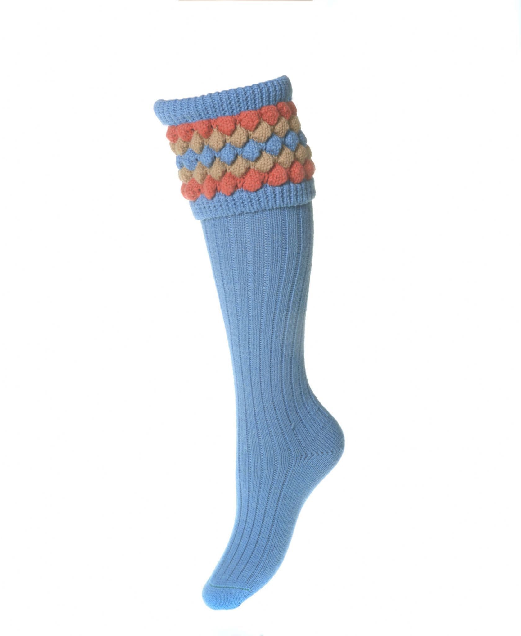 House Of Cheviot Lady Angus Socks - Bluebell