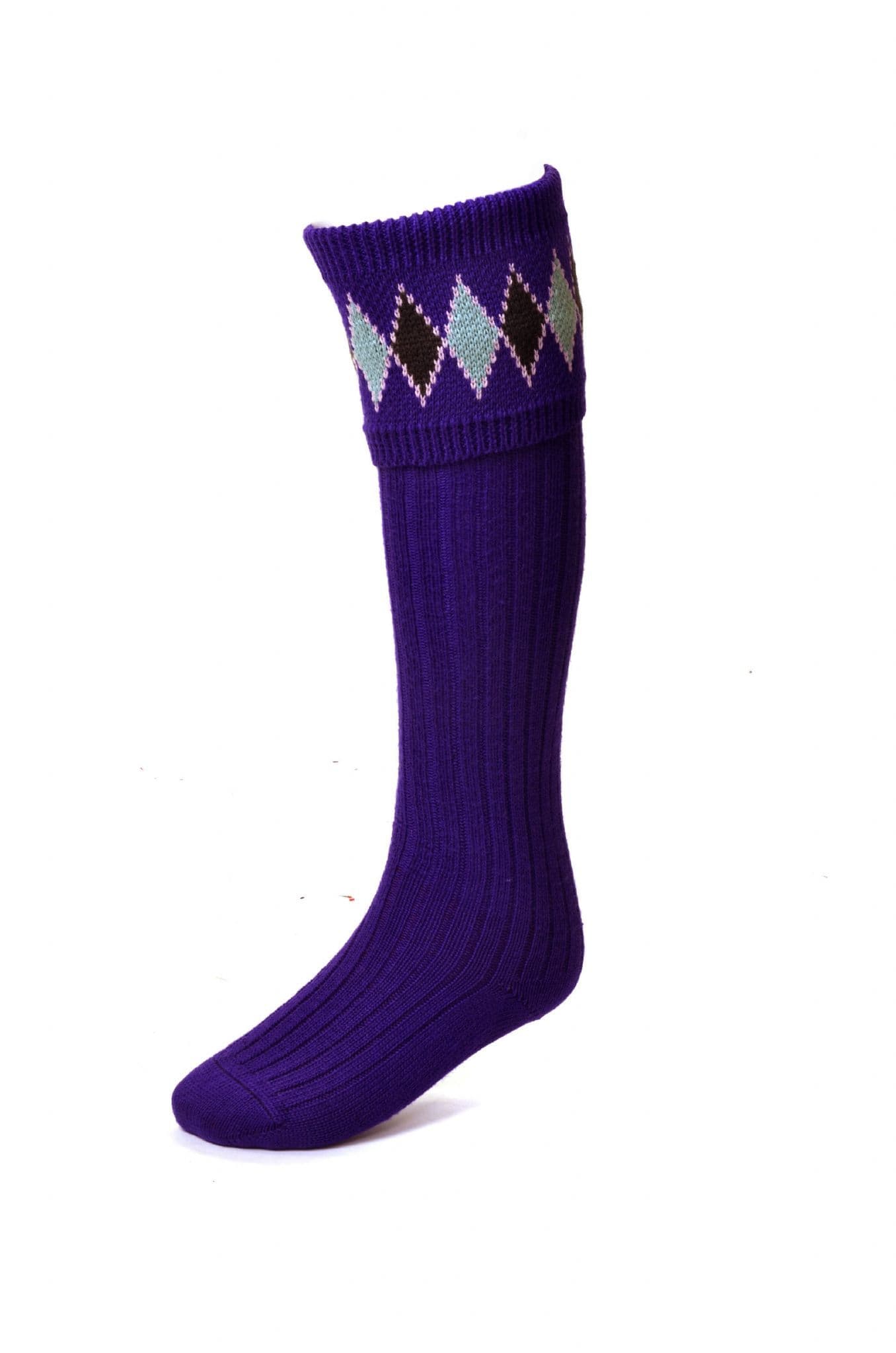 House Of Cheviot Lady Elgin Socks - Violet