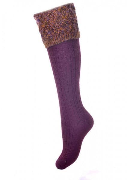 House Of Cheviot Lady Forres Socks - Bilberry