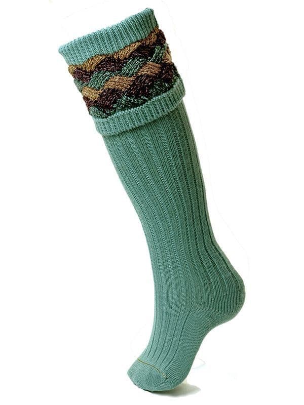 House Of Cheviot Lady Lochnagar Socks - Sea Green