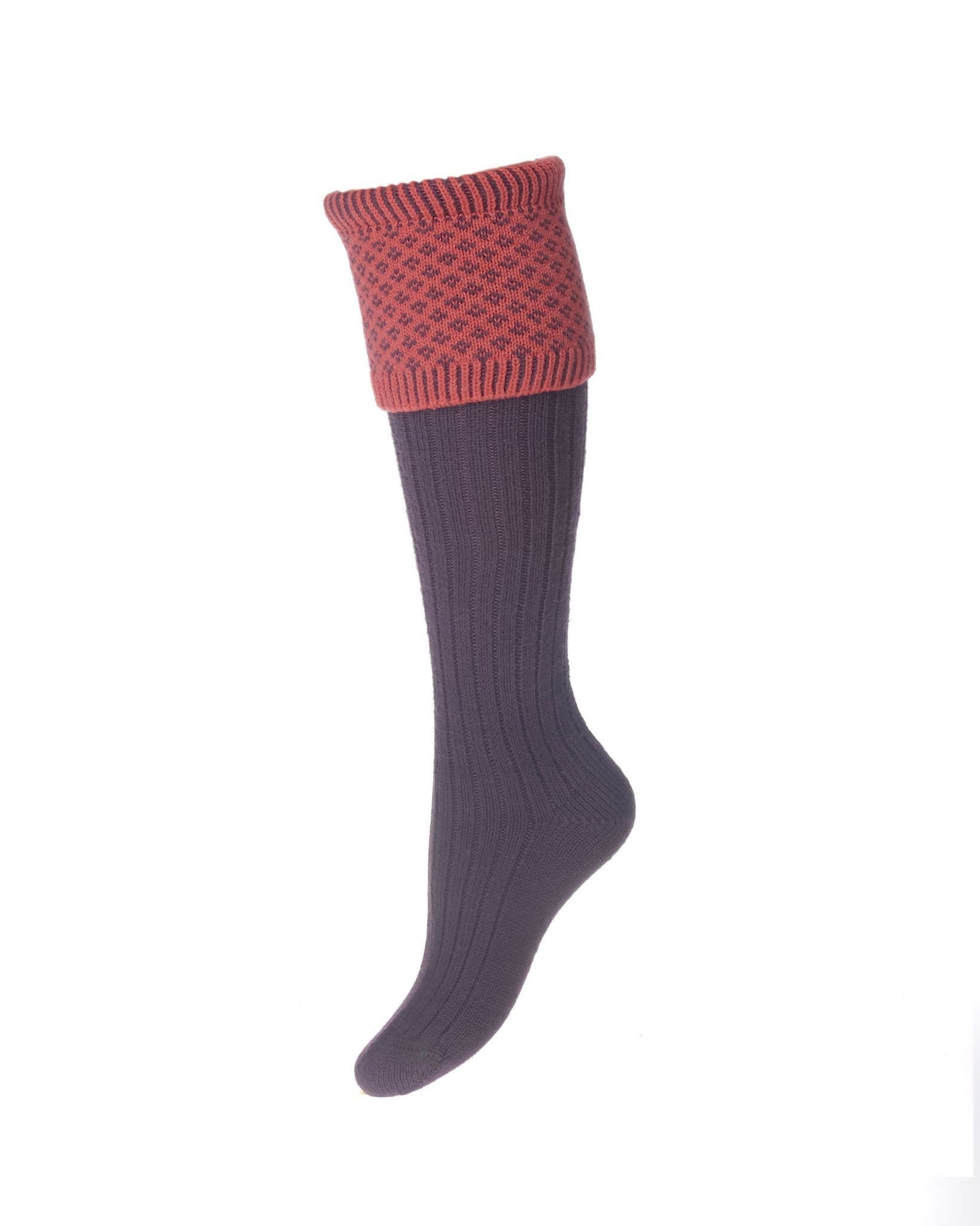 House Of Cheviot Lady Queensbury Socks - Thistle