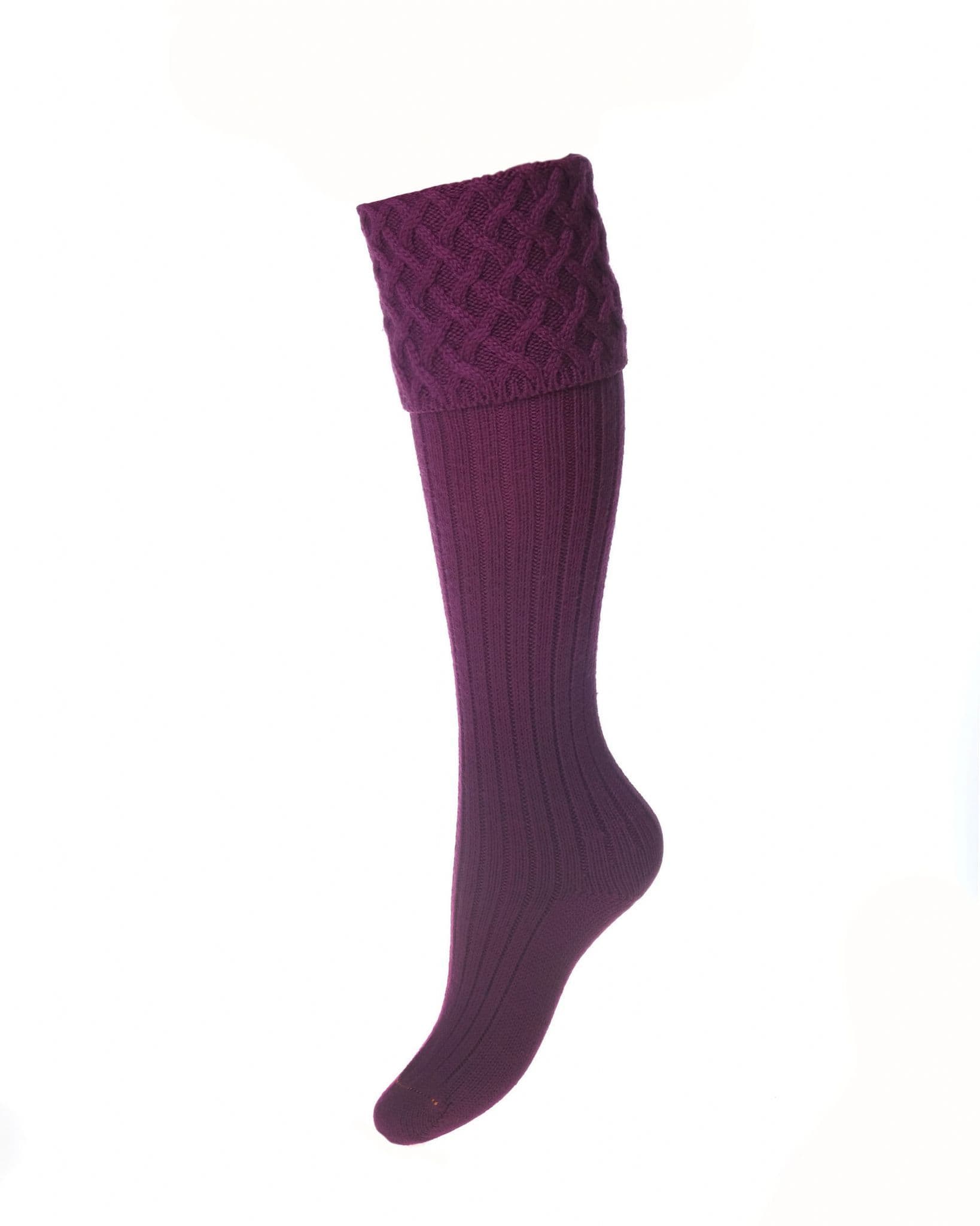 House Of Cheviot Lady Rannoch Socks - Bilberry