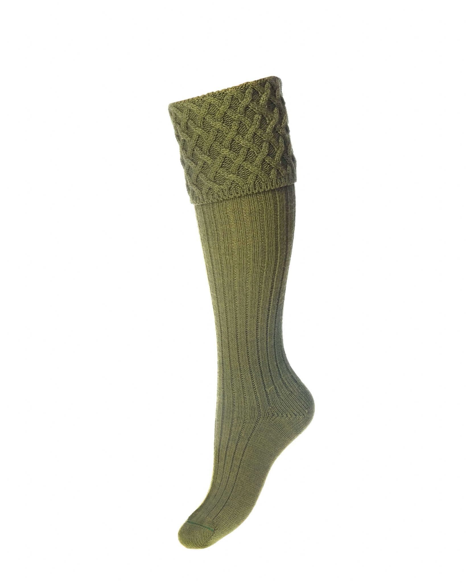 House Of Cheviot Lady Rannoch Socks - Moss