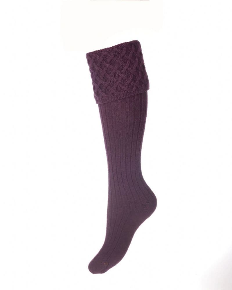 House Of Cheviot Lady Rannoch Socks - Thistle