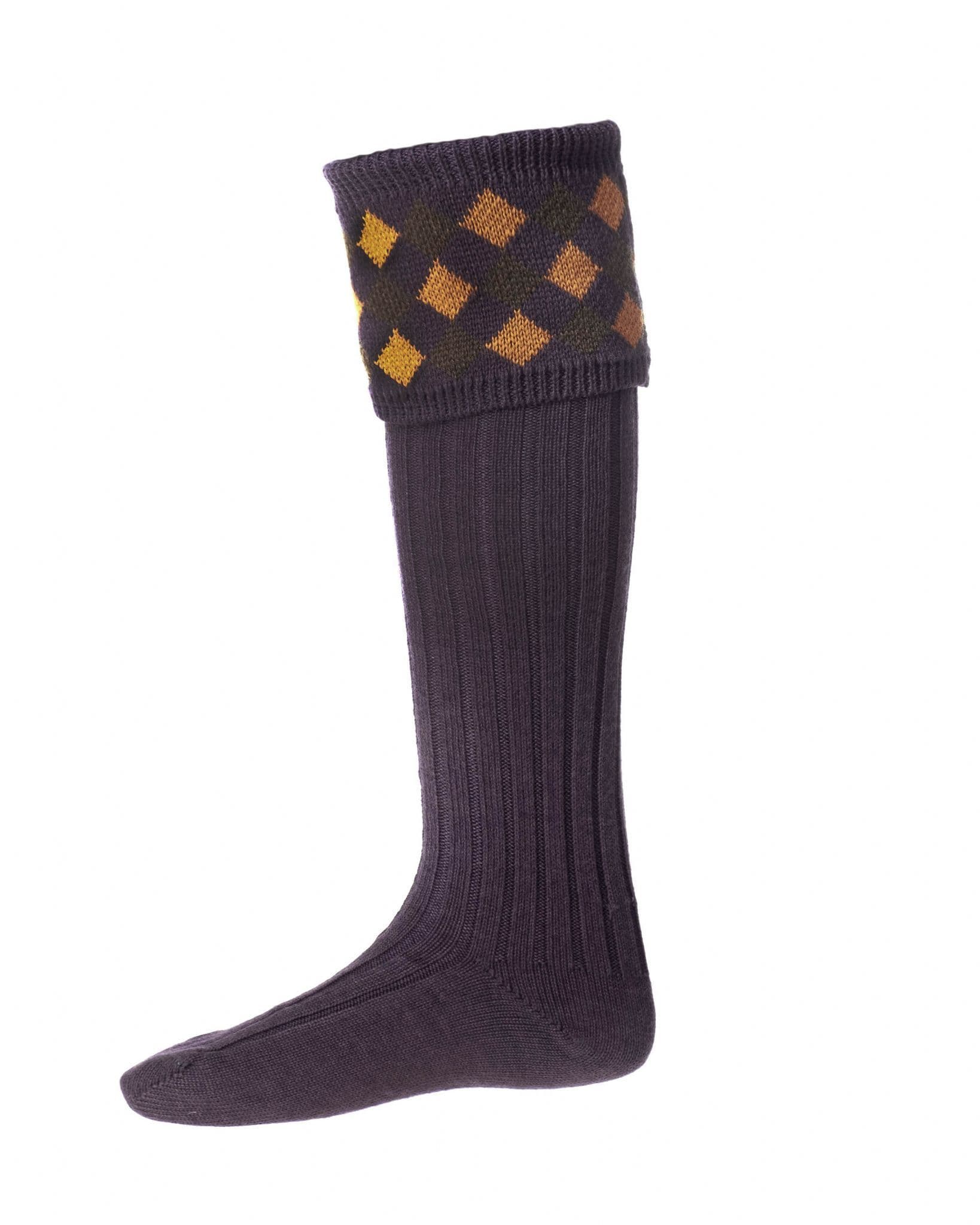 House Of Cheviot Men's Chequers Socks - Thistle