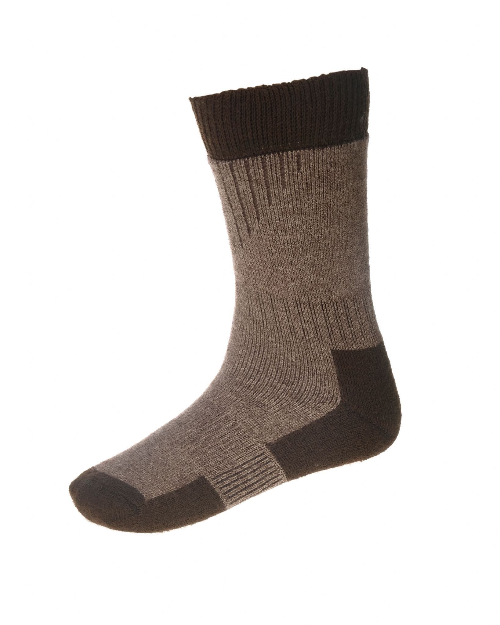 House Of Cheviot Men's Glen Short Technical Socks - Bison/Dark Natural
