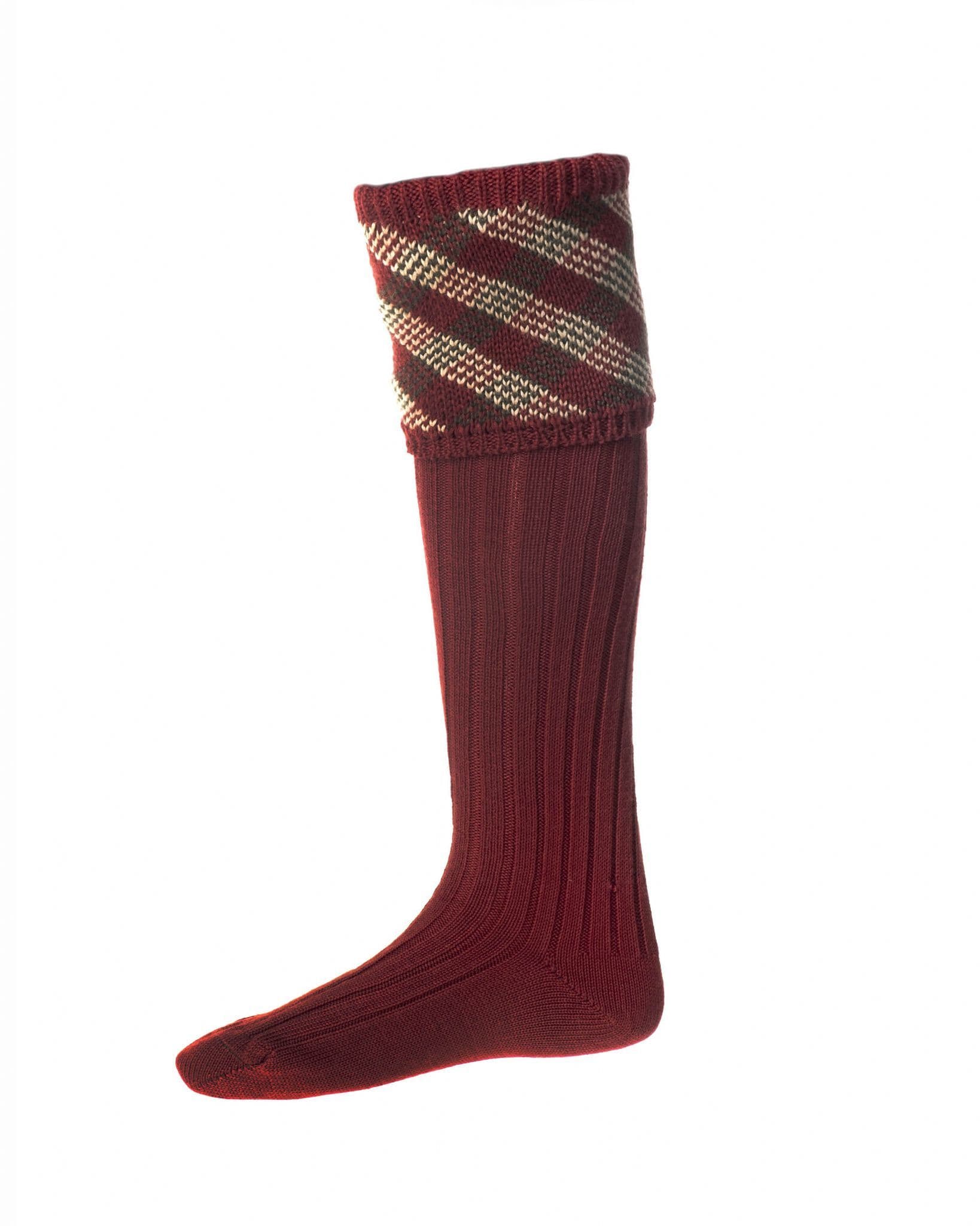 House Of Cheviot Men's Granton Socks - Brick Red