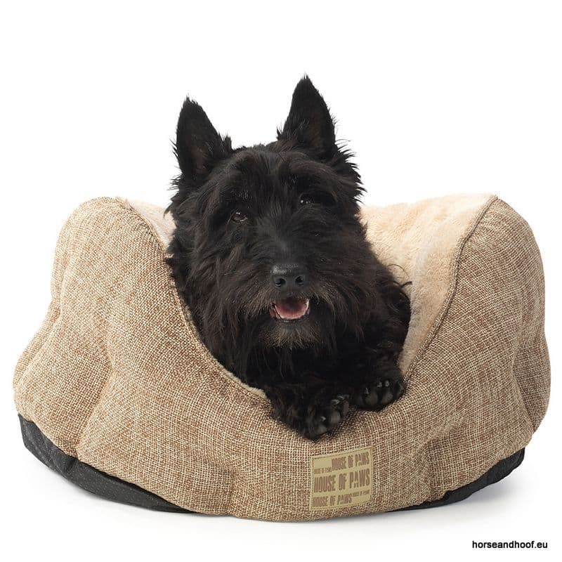 House of Paws Hessian Dog Bed horse and hoof