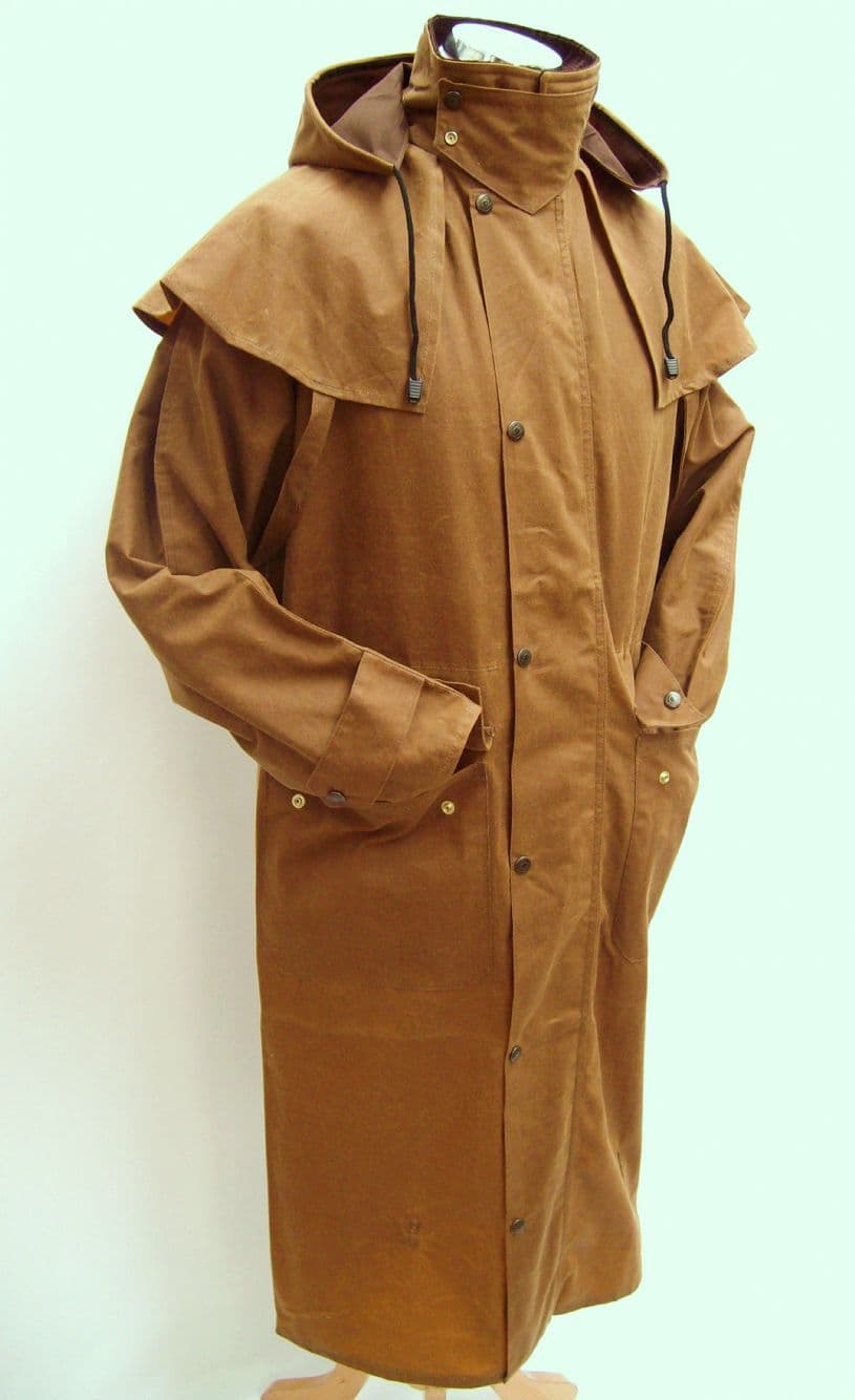 Hunter Outdoor Classic Outback Full Length Ladies Wax Cotton Coat - Tan