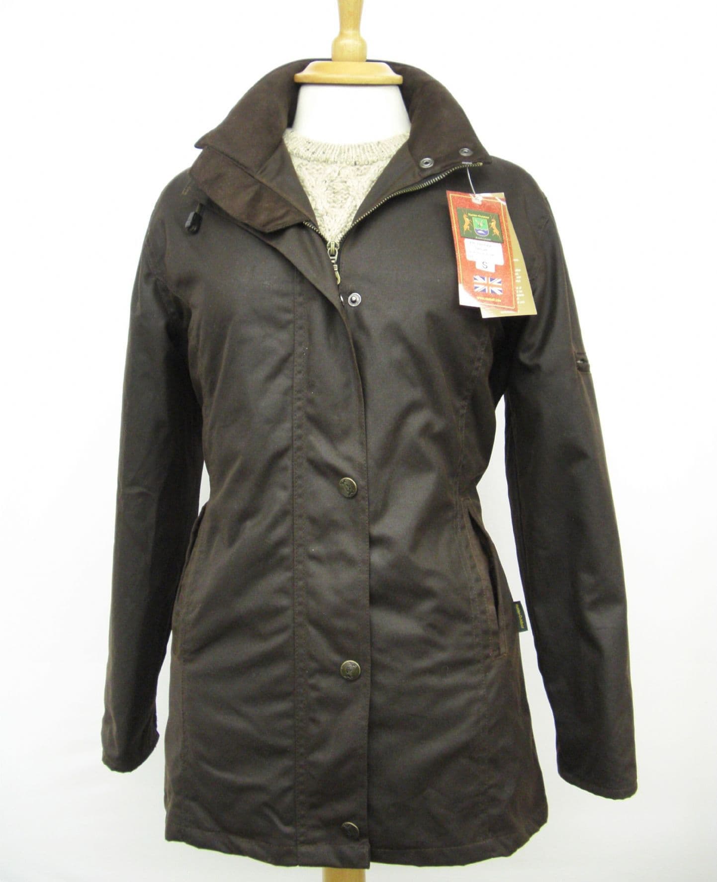 Hunter Outdoor Heritage Deluxe Ladies Fitted Wax Cotton Jacket Antique Brown