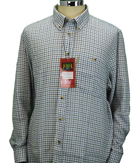 Hunter Outdoor Tattersall Check Shirt - Navy Check