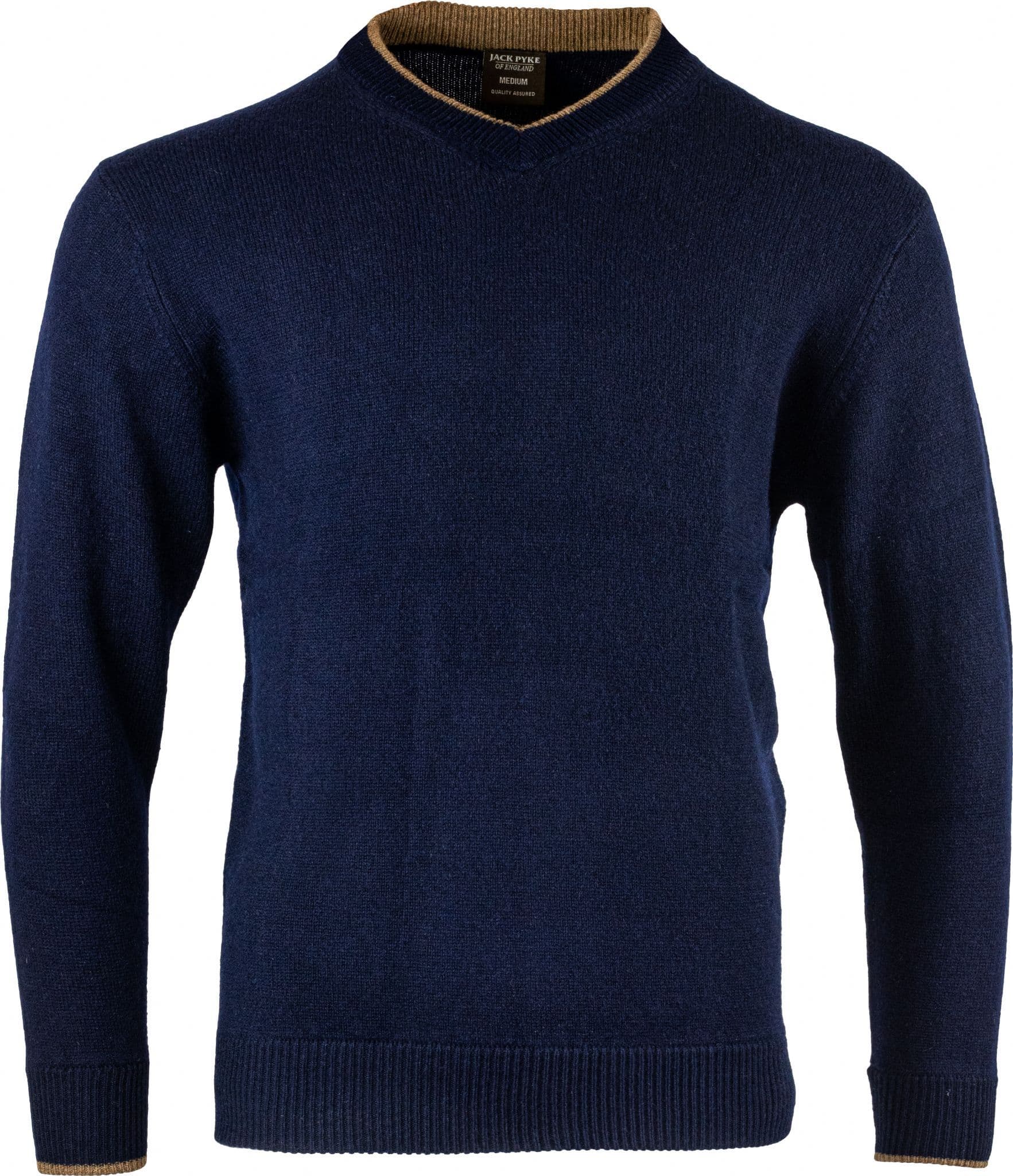 Jack Pyke Ashcombe 100% Lambswool V-Neck Jumper - Navy