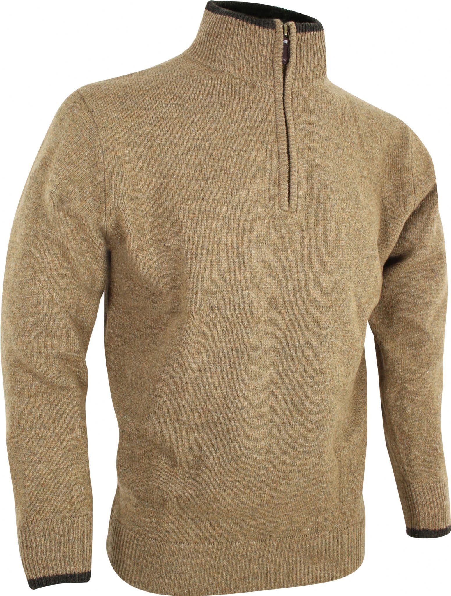 Jack Pyke Ashcombe 100% Lambswool ZipKnit - Barley