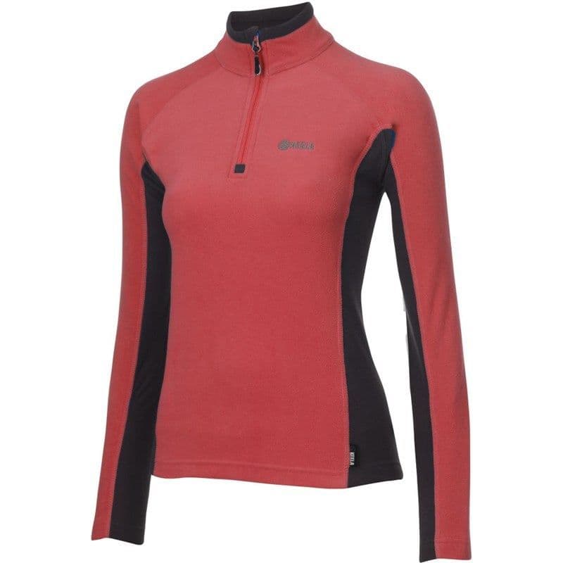 Keela Ladies' Pulse Micro Fleece Top - Red/Black