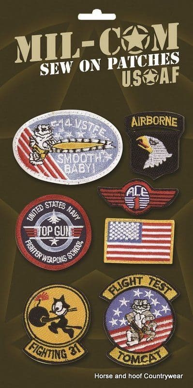 Mil-com Embroidered Badges