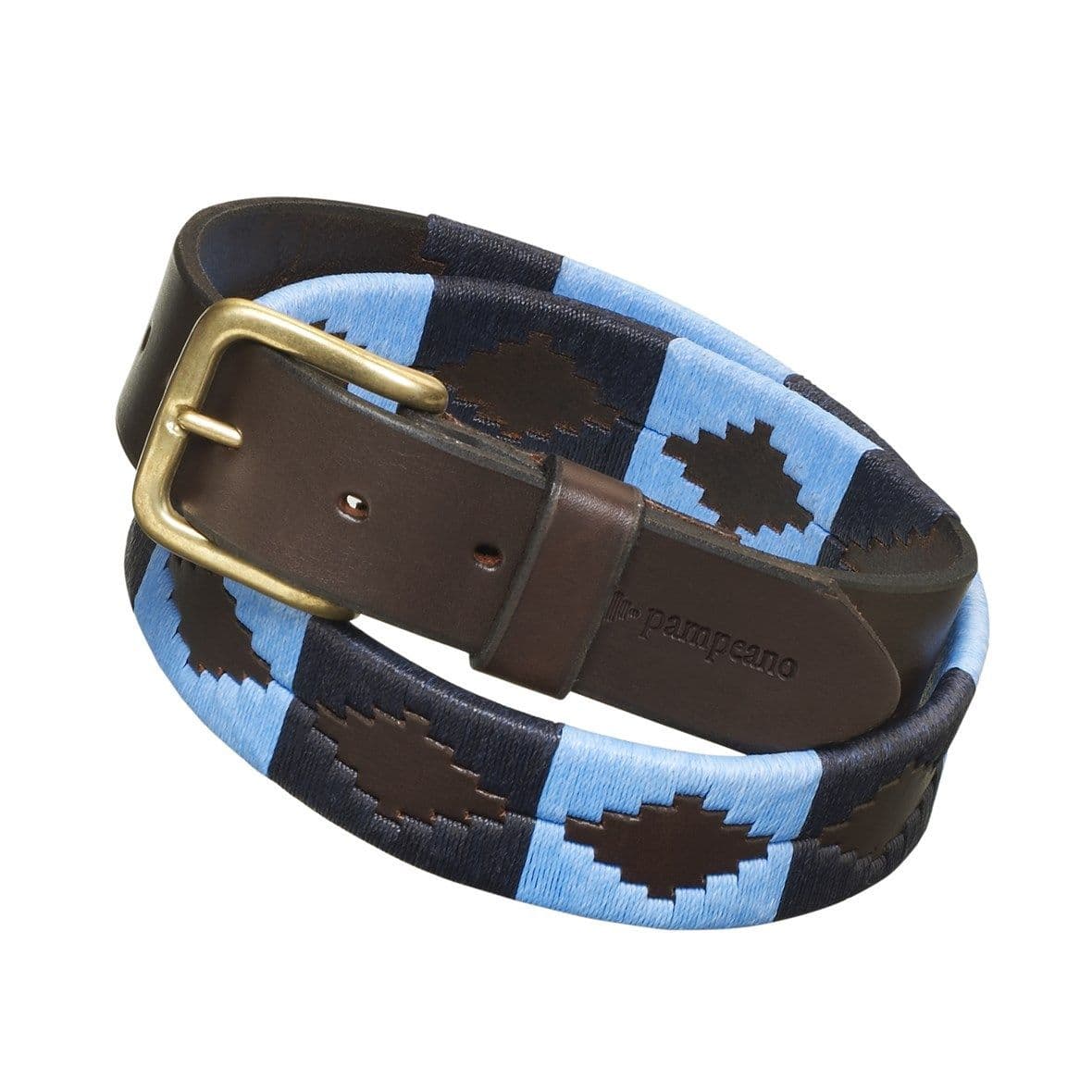 Pampeano Polo Belt, Luxury Hand Stitched Polo Belt - Azules