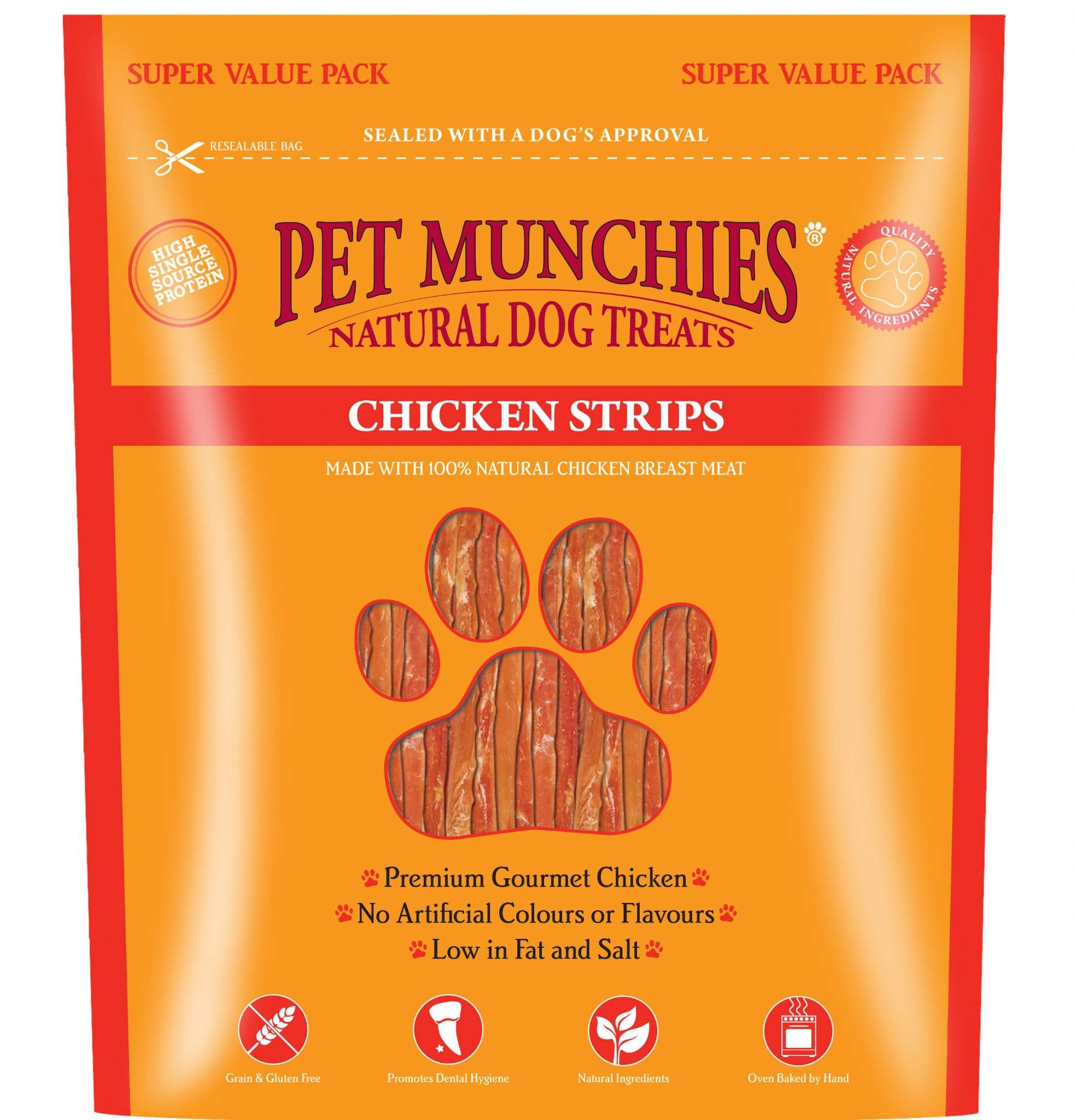 Pet Munchies Dog Treat Chicken Strips 3x320g