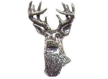 Pewter Deer Head Badge