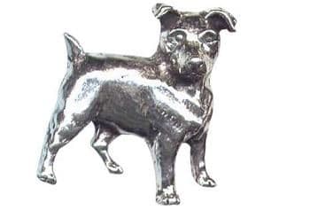 Pewter Jack Russel Badge