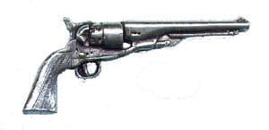 Pewter Revolver Badge