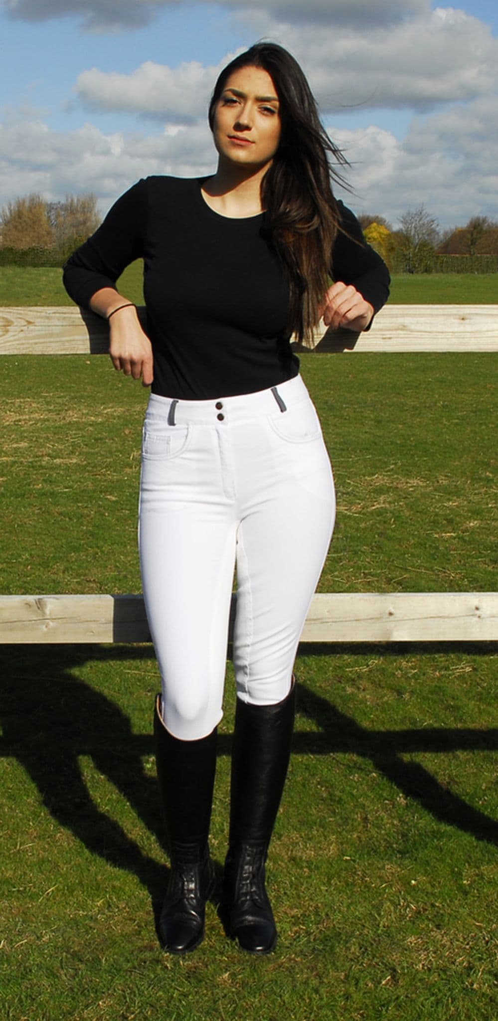 Rhinegold Elite Contrast Stitch Breeches