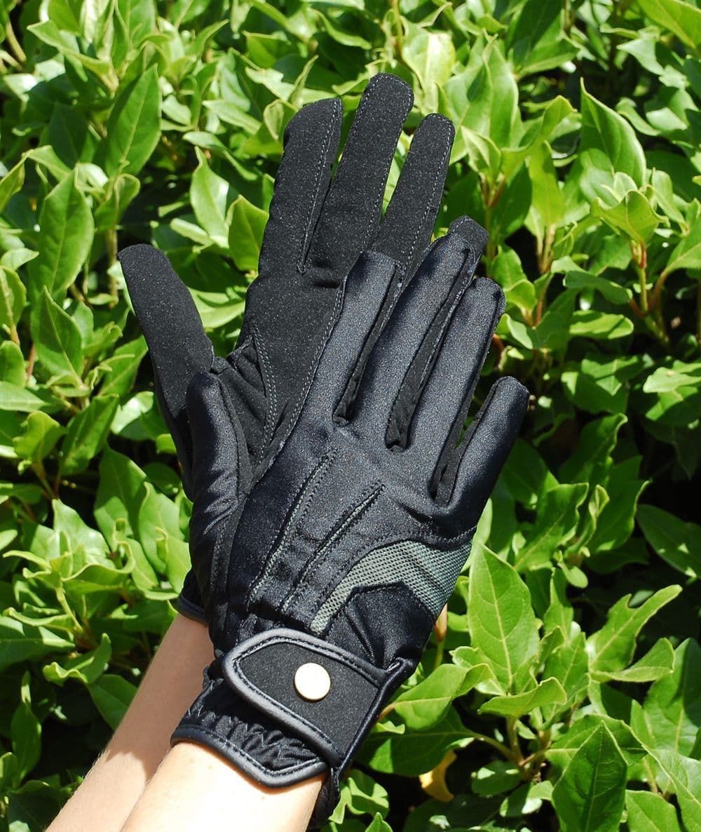 Rhinegold Elite Stretch Nubuck Suede Riding Gloves