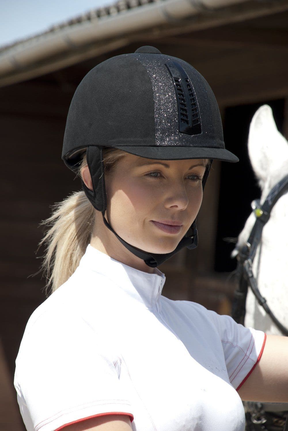 Rhinegold Glitter Pro Riding Hat PAS 015 STANDARD horse and hoof