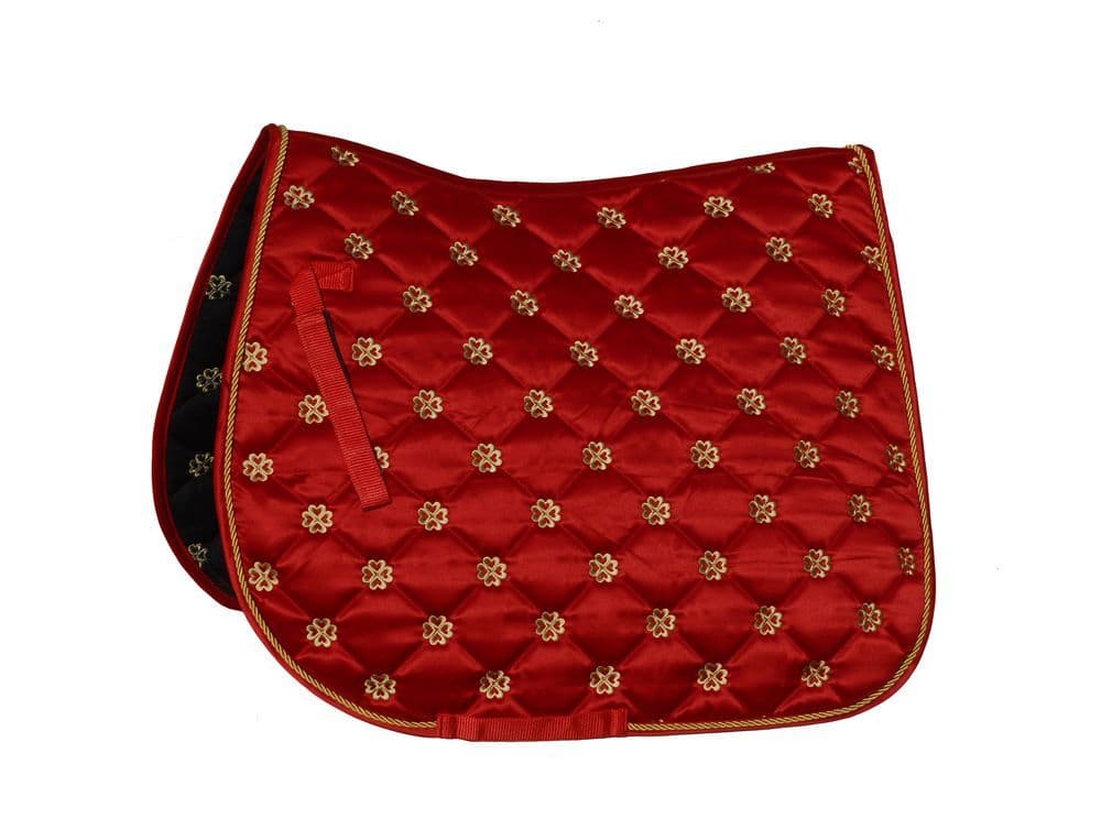 Rhinegold Lucky Clover Satin Saddle Pad