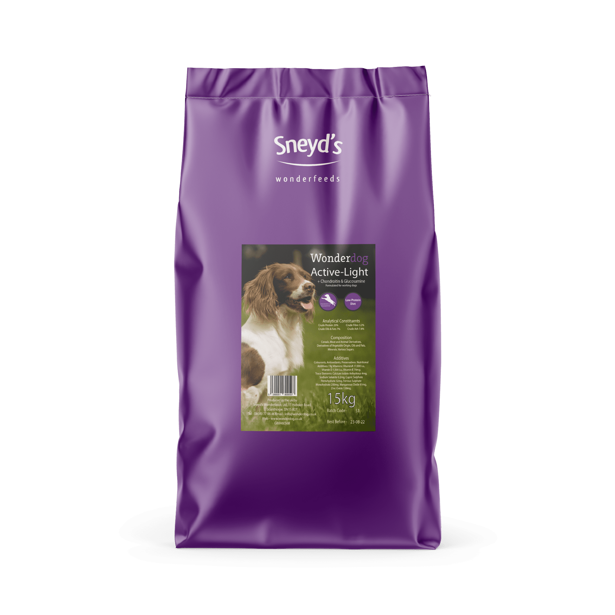 Sneyds Wonderdog Active-Light  Dog Food 15kg