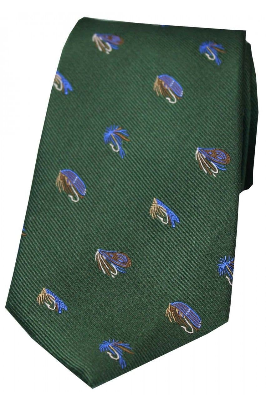 Soprano Fly Fishing Silk Country Tie - Racing Green