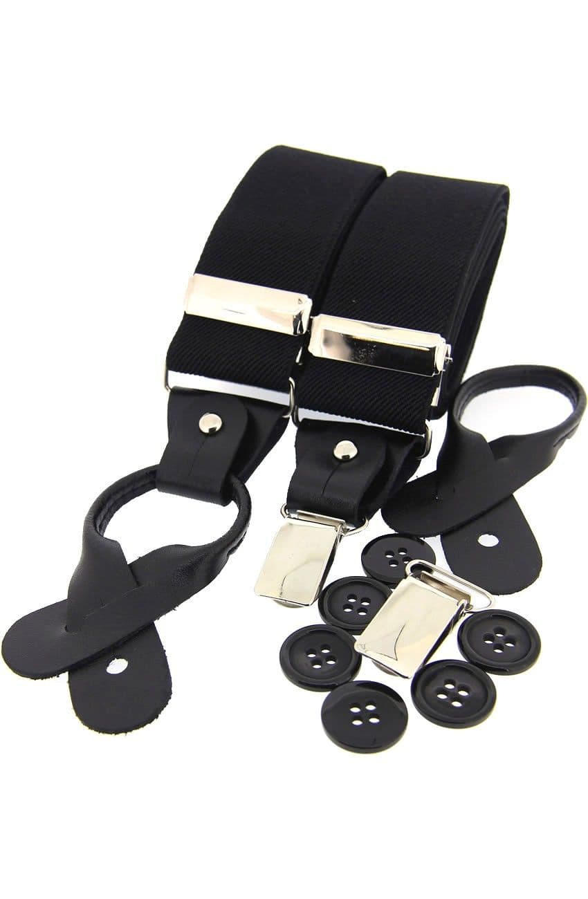 Soprano Luxury Plain Country Braces - Black