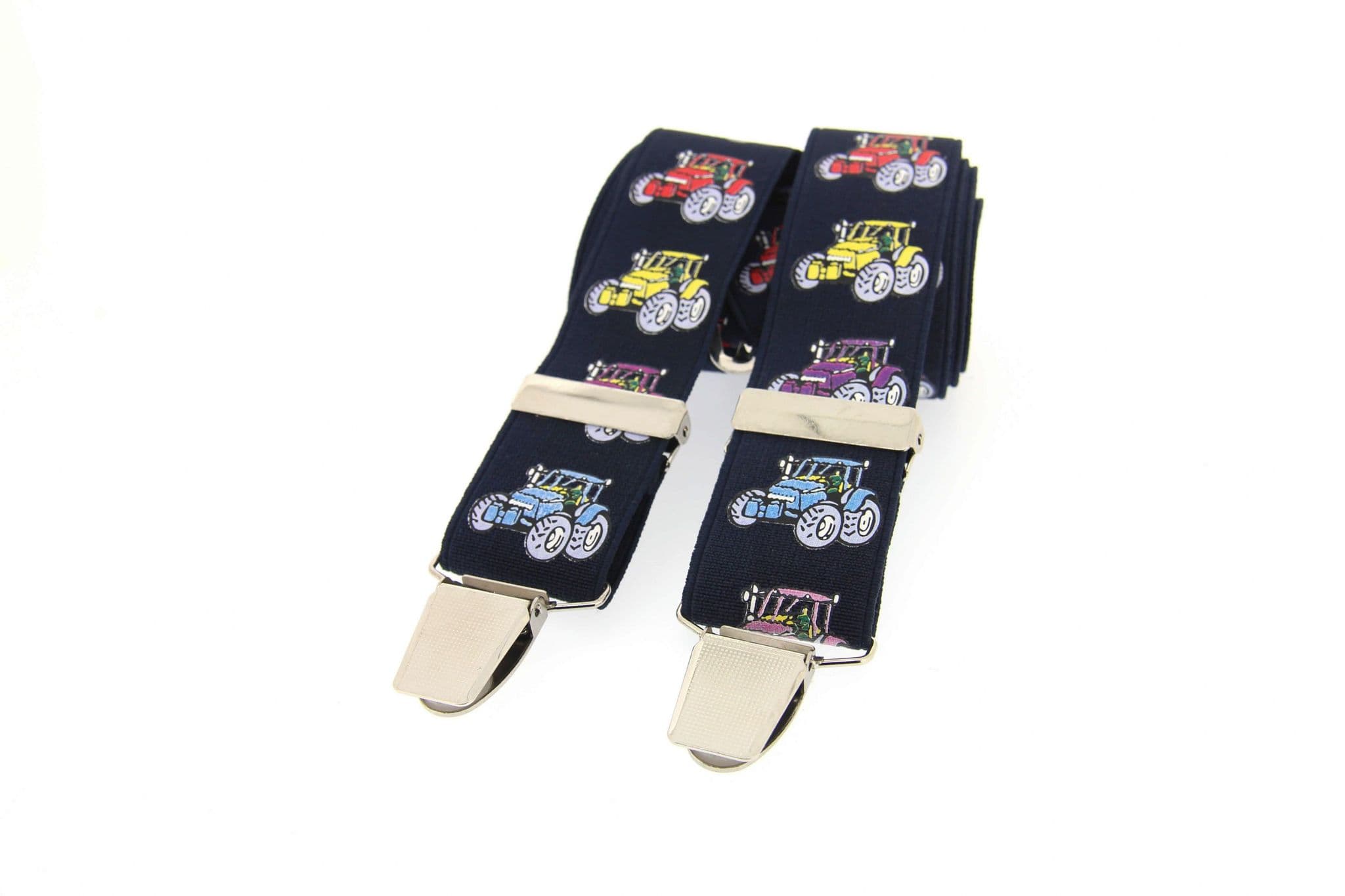 Soprano Multi-Coloured Tractors Country Braces - Navy