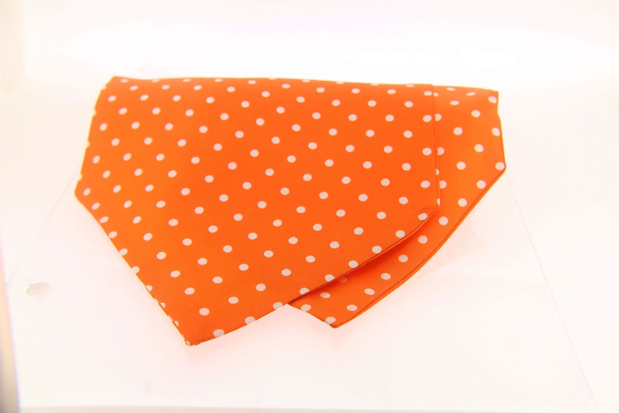 Soprano Orange with White Spots Silk Country Cravat