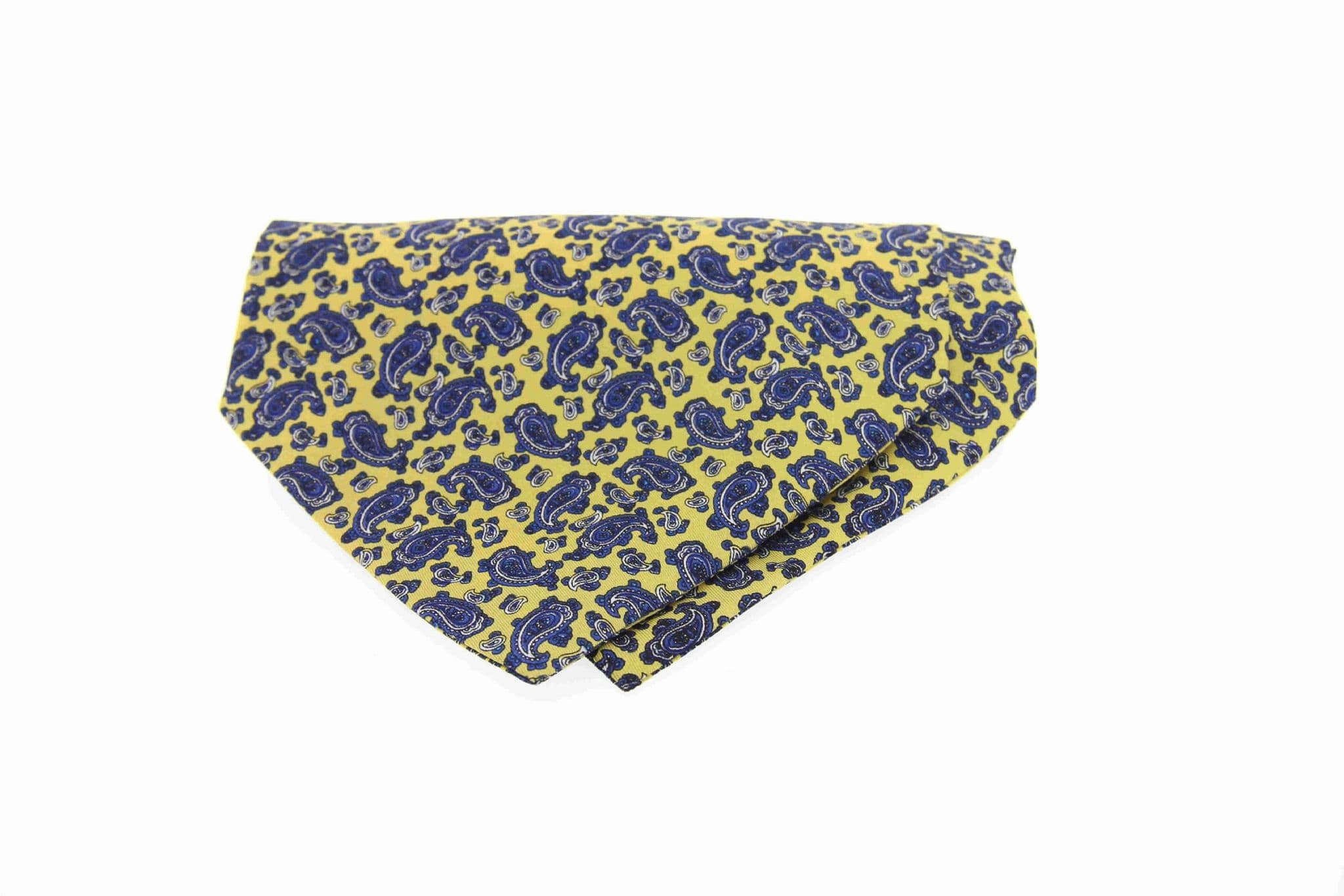 Soprano Paisley Small Yellow Silk Country Cravat