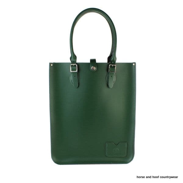 Traditional Hand Crafted British Vintage Leather Tote Bag - Racing Green