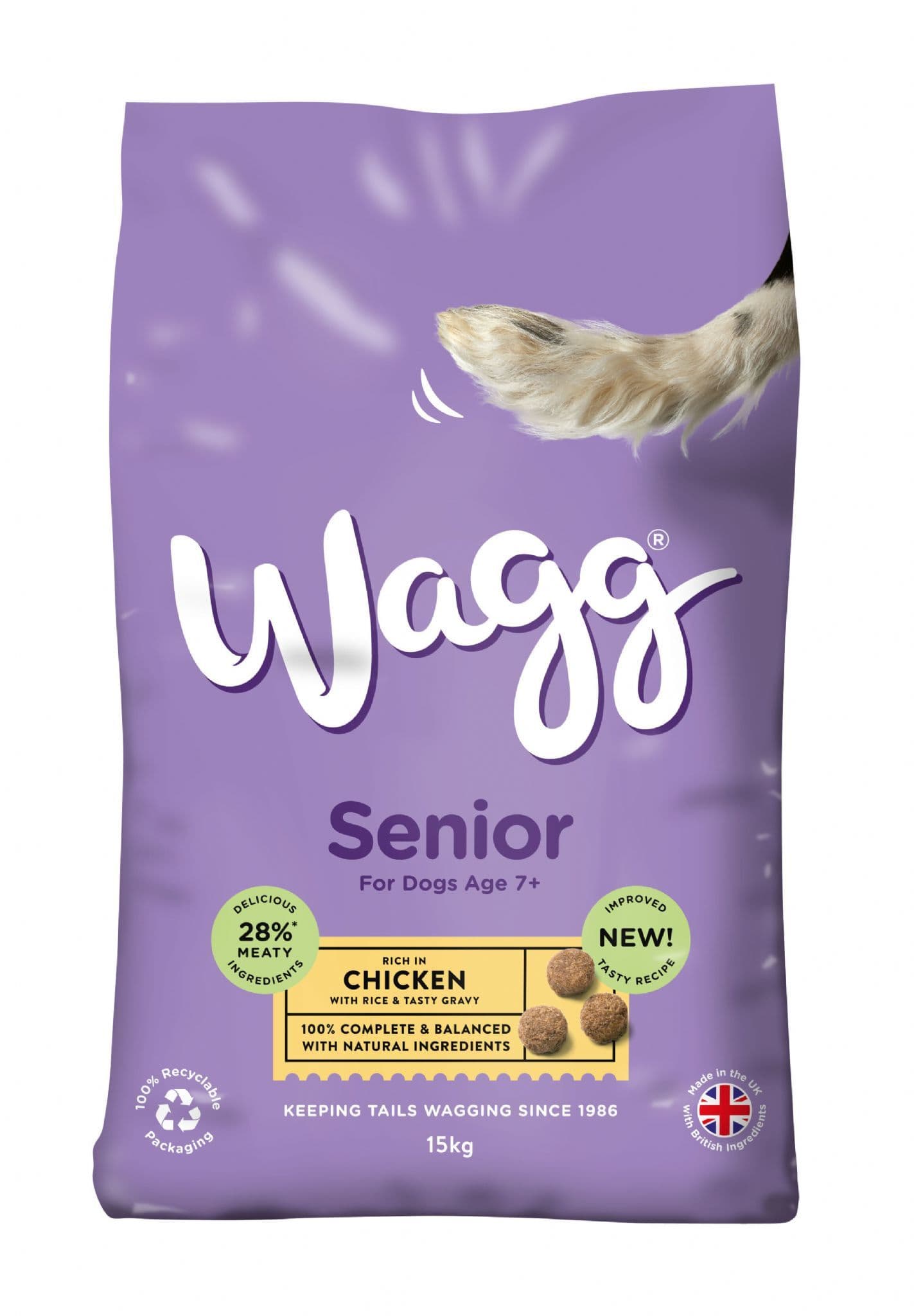 Wagg Complete Senior Chicken Dog Food 15kg horse and hoof