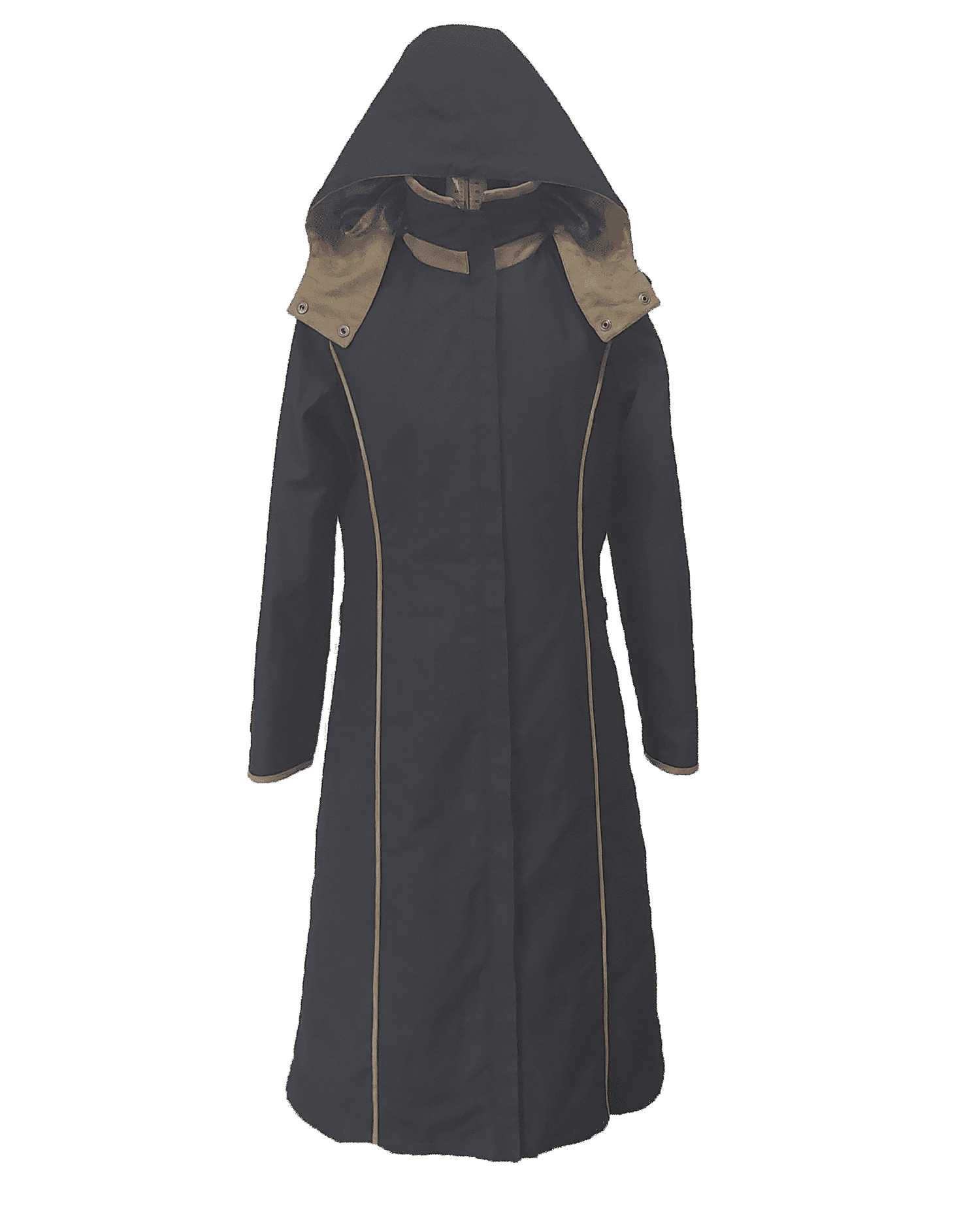 Welligogs Eleanor Long Coat - Navy / Tan