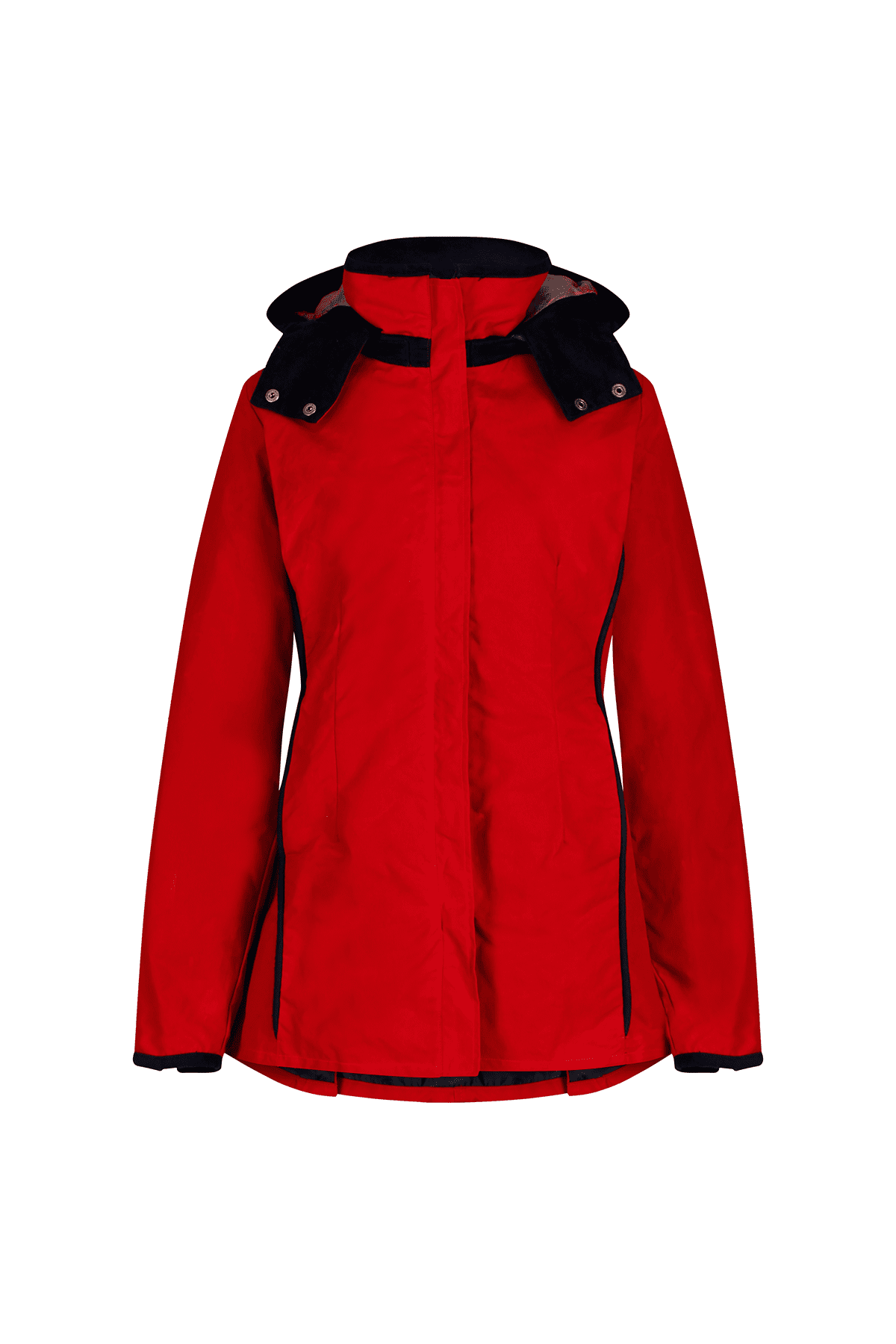 Welligogs Harriet Wax Coat with Detachable Hood - Raspberry