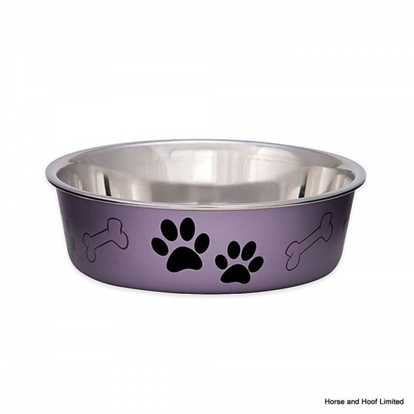 Loving Pets Classic Metallic Grape Bella Dog Bowl