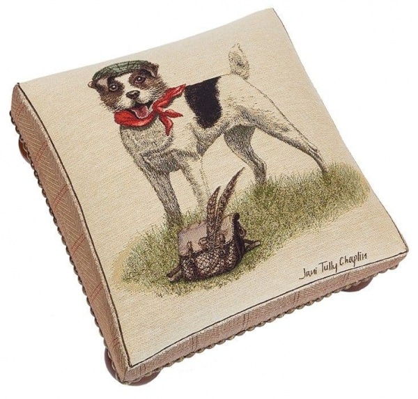 Master Jack Russell - Fine Woven Tapestry Footstool