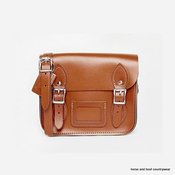 Mini Festival Traditional Handmade British Vintage Leather Satchel - London Tan