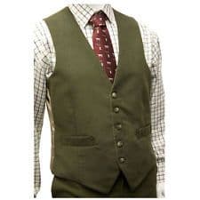 Olive Moleskin Waistcoat by Wathen Gardiner