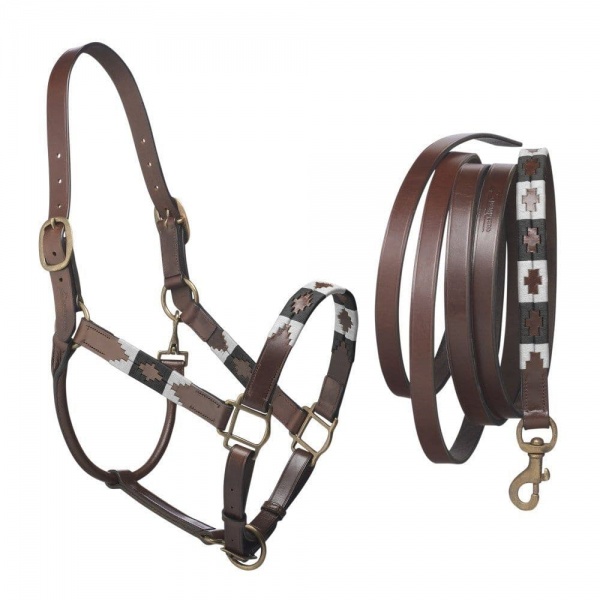 Pampeano Headcollar and Leadrope Set - Grey/Black