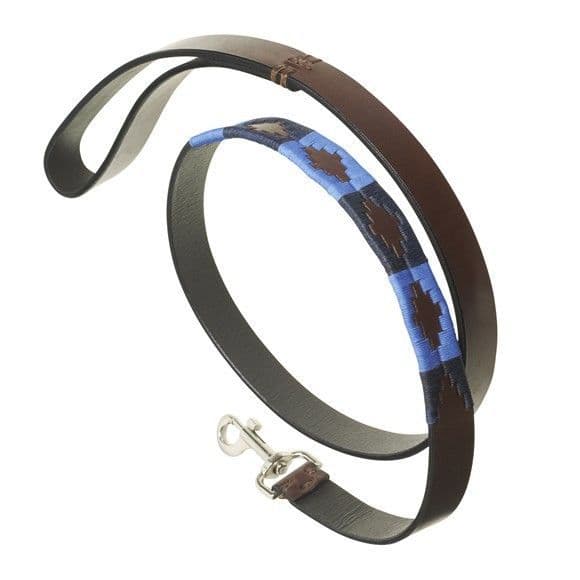 Pampeano Leather Polo Dog Lead - Azules