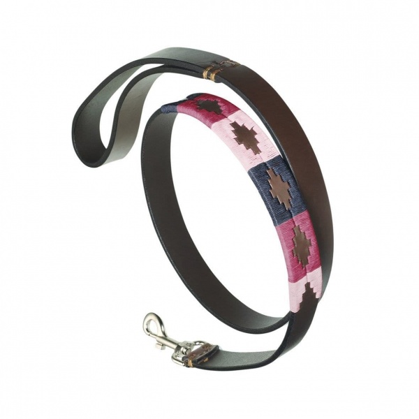 Pampeano Leather Polo Dog Lead - Petalo