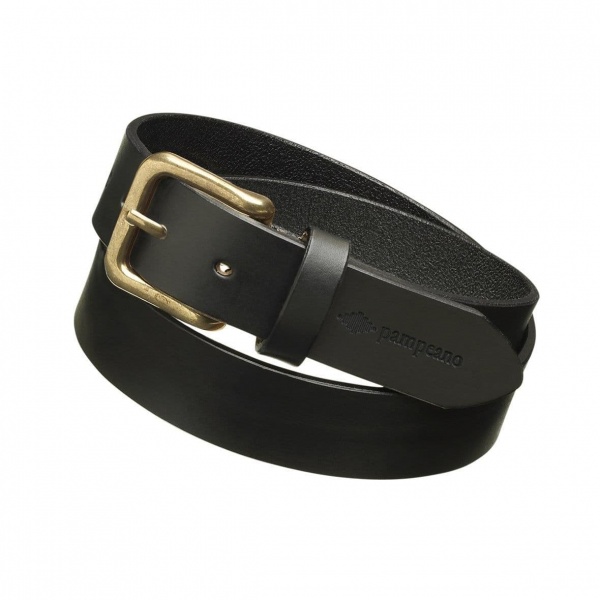 Pampeano Polo Belt, Classic Pure Black Leather Belt - Nieto