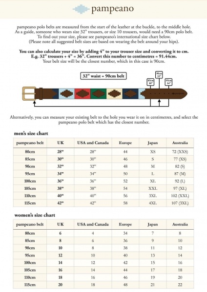 Pampeano Polo Belt, Luxury Hand Stitched  Polo Belt -Brown Label