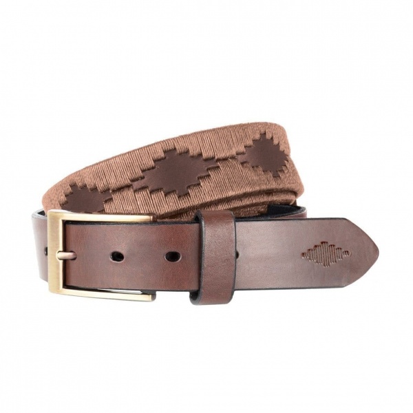 Pampeano Polo Belt, Luxury Hand Stitched  Polo Belt -Brown Label