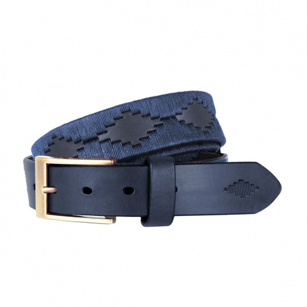 Pampeano Polo Belt, Luxury Hand Stitched  Polo Belt - Navy Label